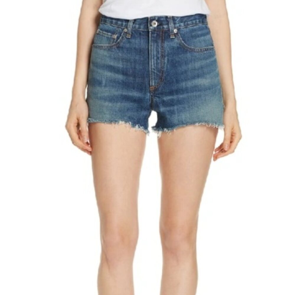 Rag & Bone Justine High Waist Cutoff Shorts In Charlie